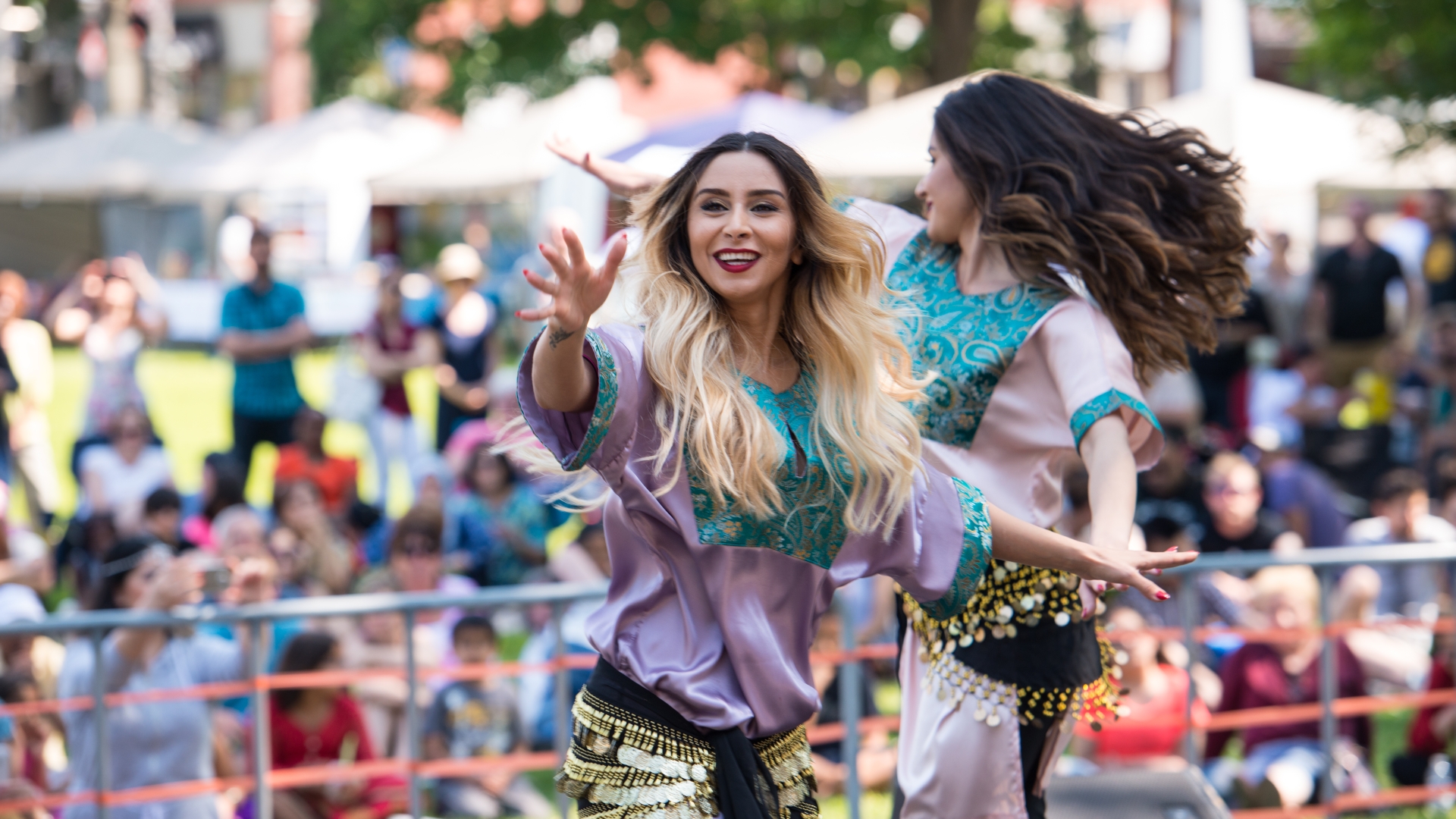 A group of women dancing on stage