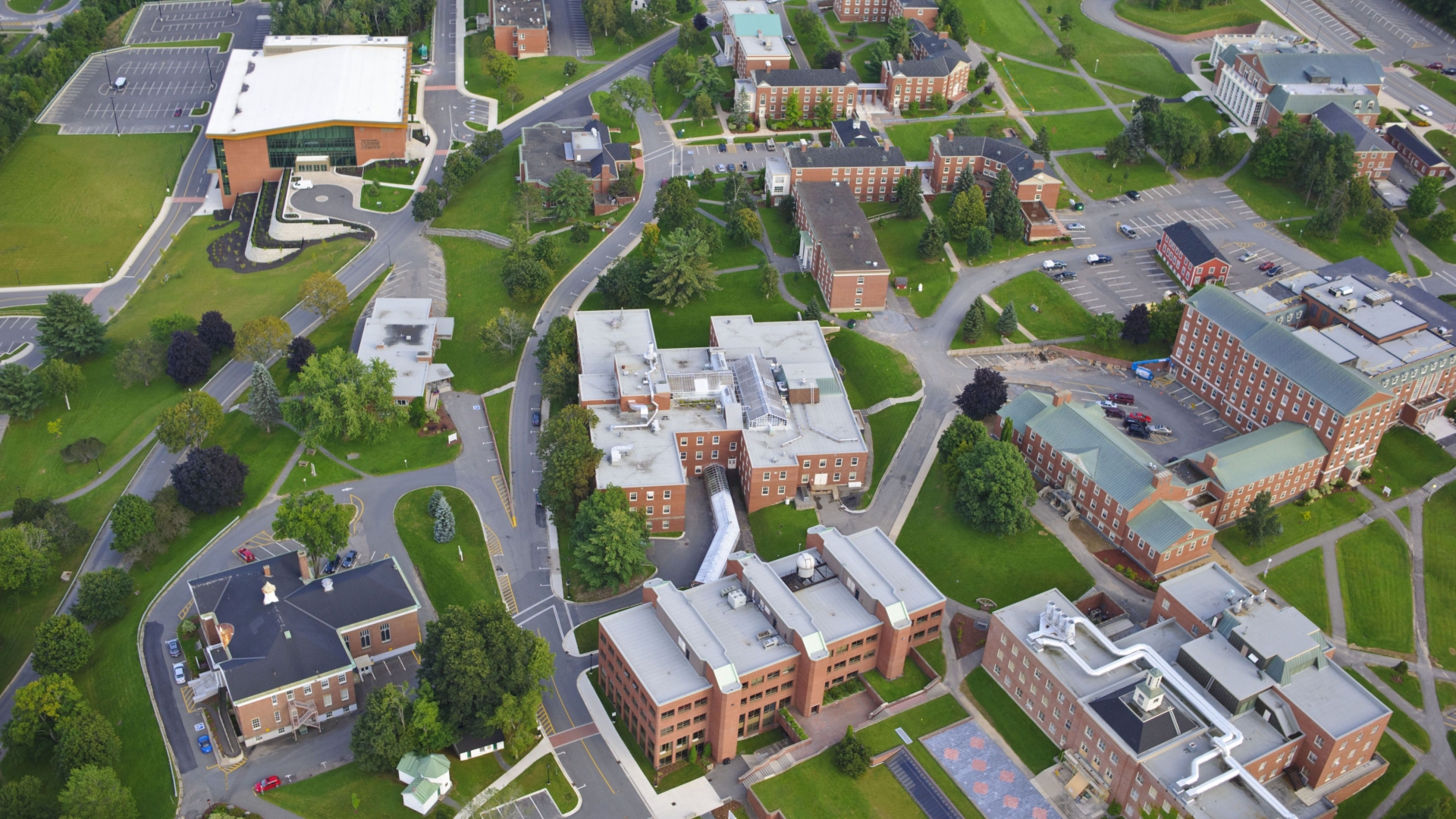 Aerial view of the UNB campus