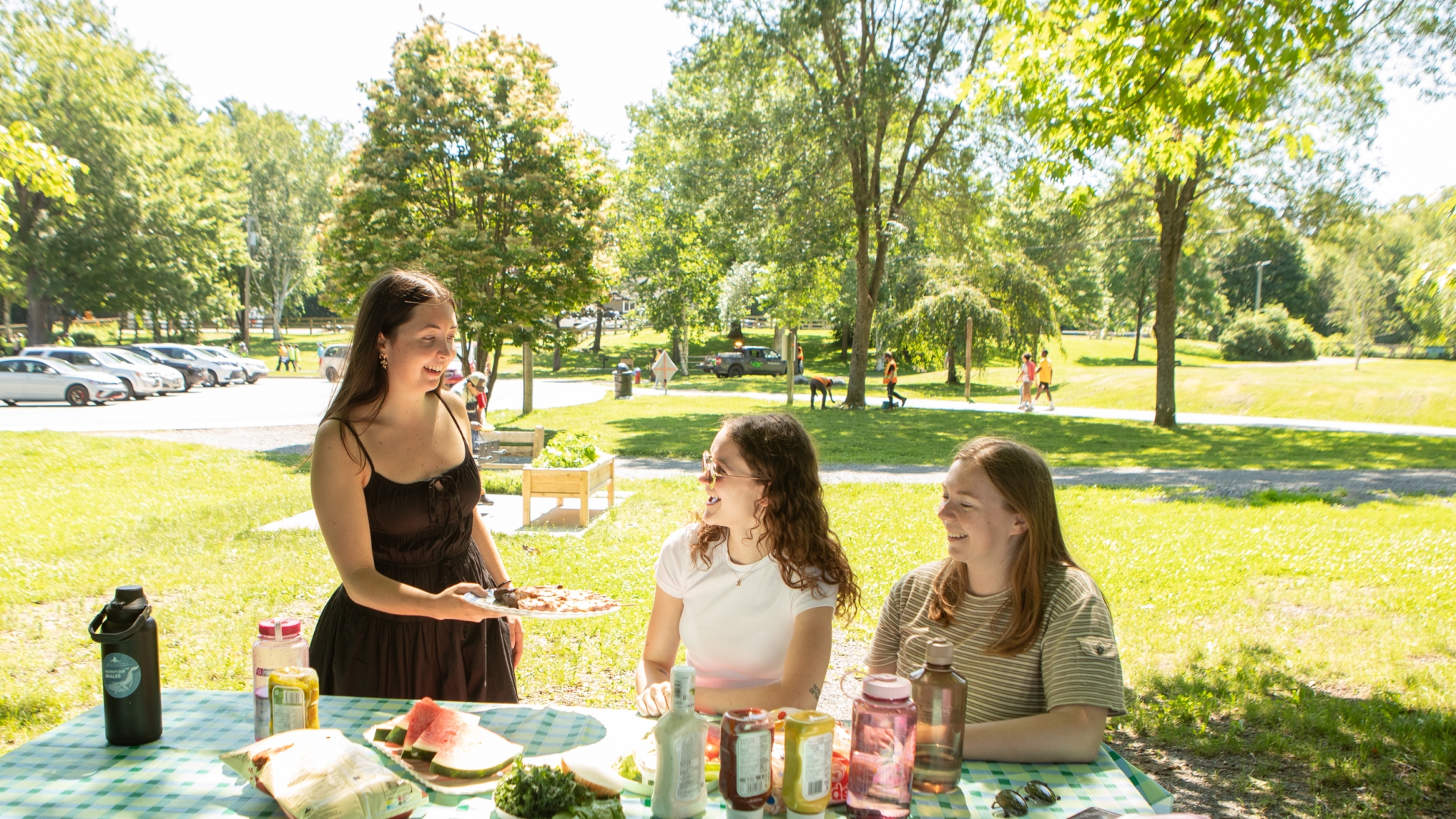 Friends bbqing at Odell Park