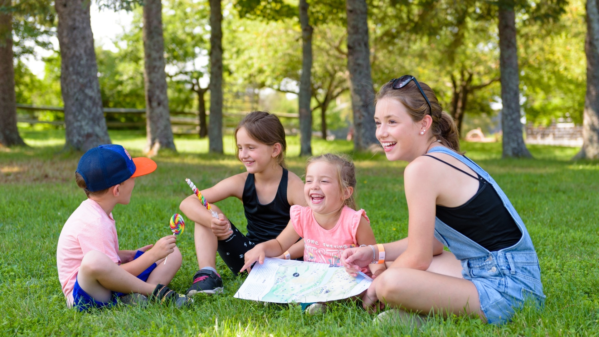 Kids on the grass