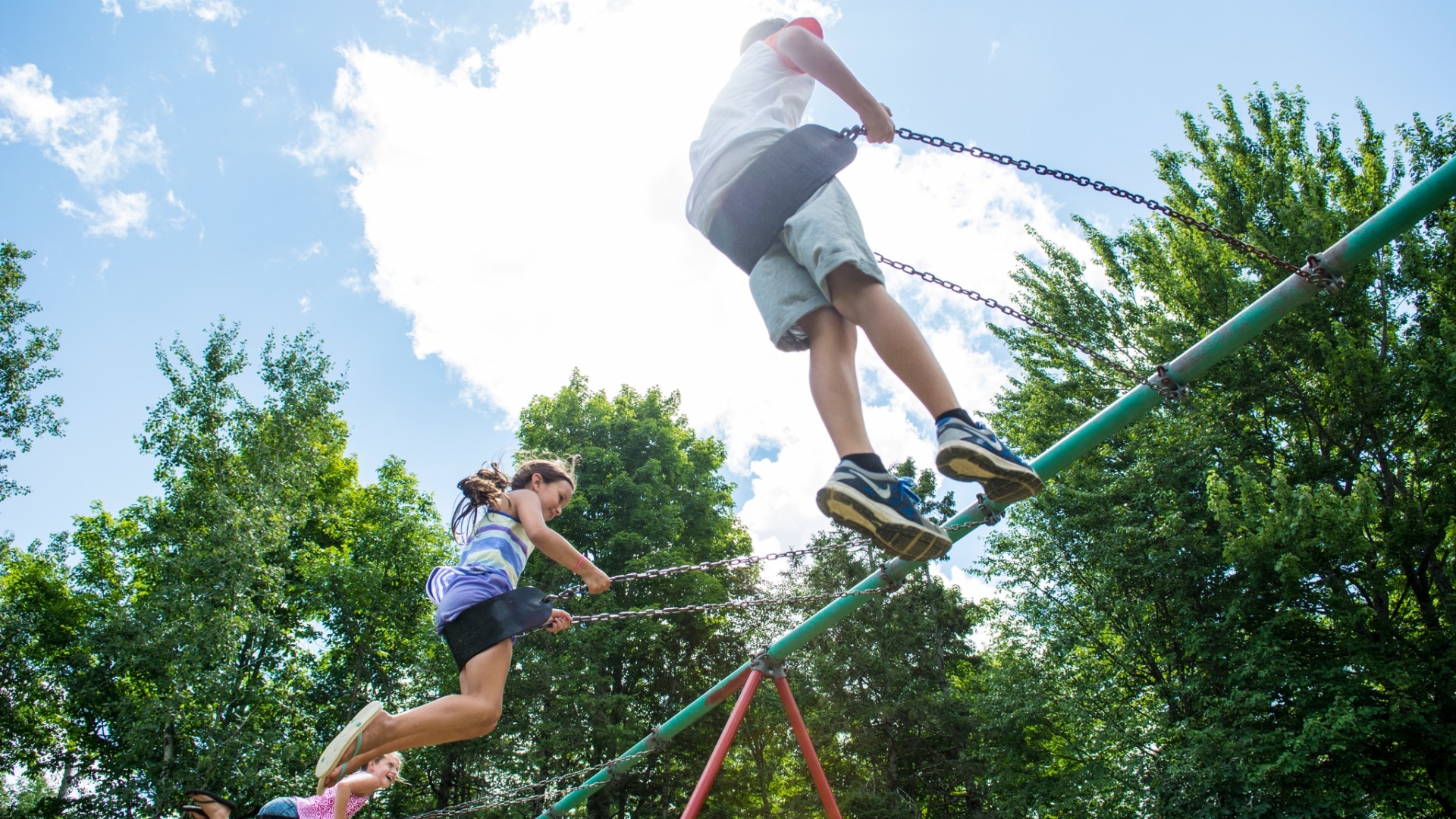 Kids on Swing