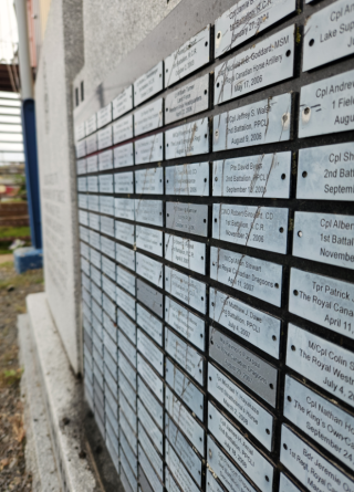 Monument defaced at Legion